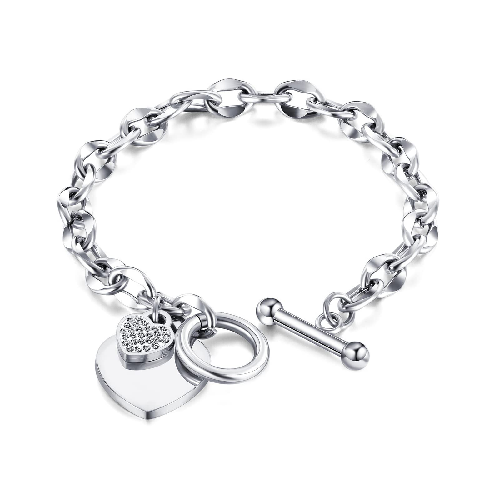 MAIXINNEWHeart Bracelet for Women, Jewellery Gifts for Girl Mum Lover Wife, Birthday Christmas Valentines Mothers Day Gift