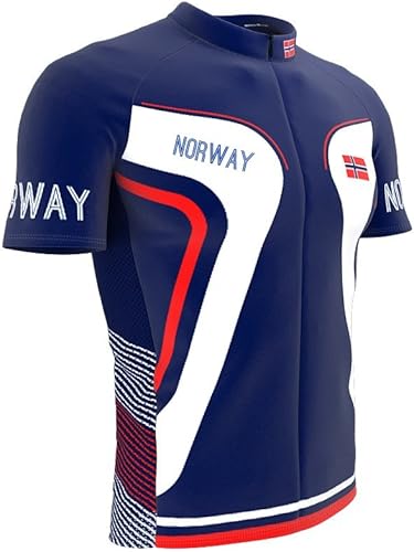 ScudoPro Noruega - Camiseta de ciclismo de manga corta para hombre