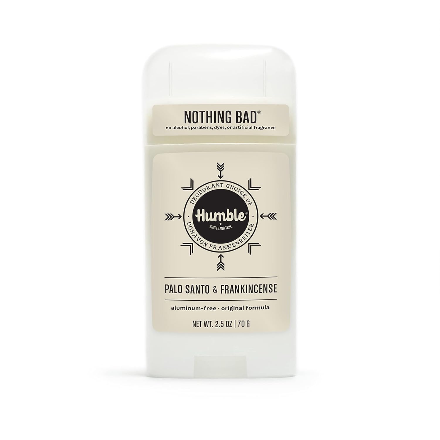 HUMBLE BRANDS Original Formula Aluminum-free Deodorant. Long Lasting Odor Control with Baking Soda and Essential Oils, Palo Santo and Frankincense, Pack of 1 HUMBLE BRANDS Original Formula Aluminum-free Deodorant. Long Lasting Odor Control with Baking Soda and Essential Oils, Palo Santo and Frankincense, Pack of 1