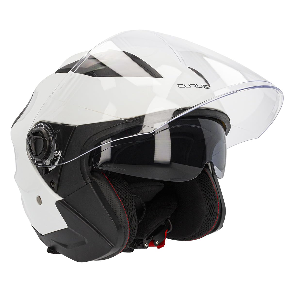 Casco Moto Jet Curve Mercury, Materiale ABS, Visore Solare Affumicato, Chiusura Micrometrica, Adulti, Uomo e Donna, ECE 22.06