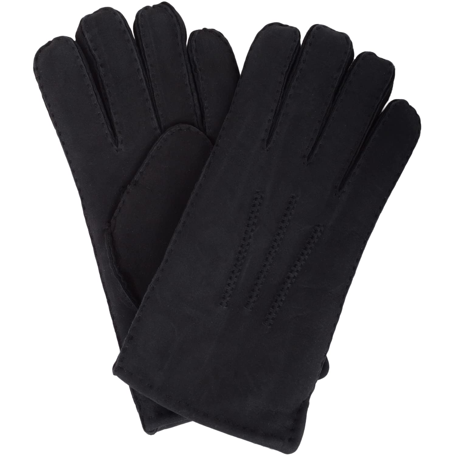 Snugrugs Men's Black Chester, Sheepskin Gloves, X-Large 10"