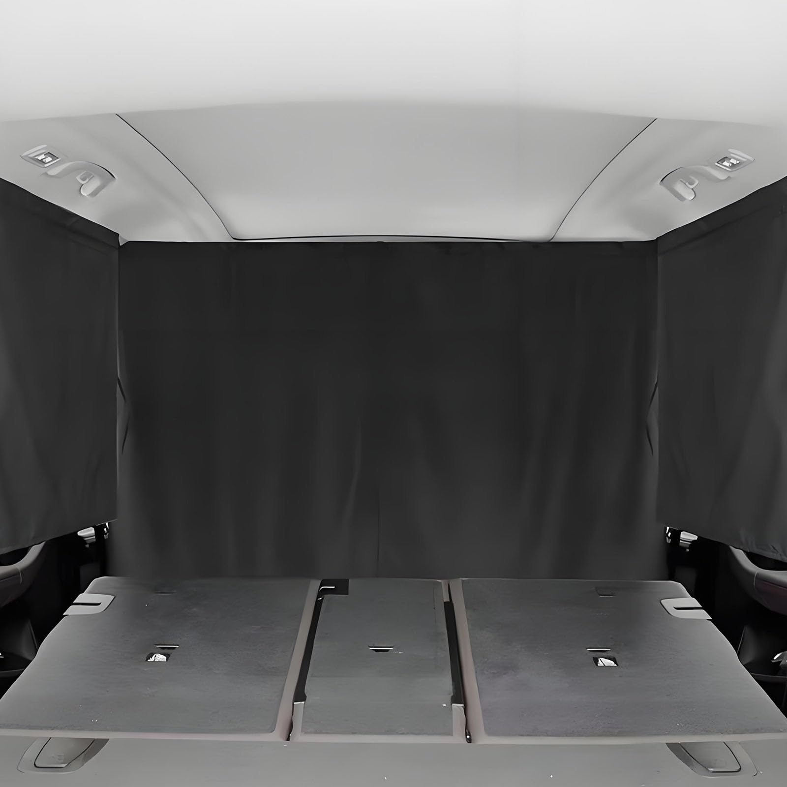3 Pièces Rideau Voiture pour Renault Espace VI 2025, Pare Soleil Voiture Bébé Rideaux de Séparation de Voiture Noir Tissu Épais Occultant