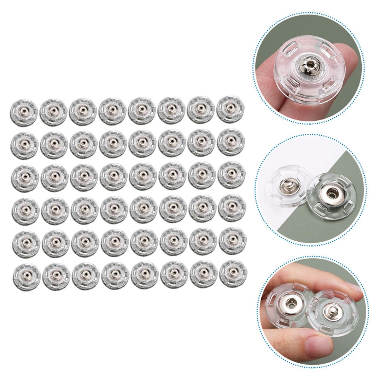 jojofuny 5 Series Botones De Bricolaje Botones A Presión Artesanía Coser Broches De Presión Llave De Coser De Vestir De Traje De Mujer Metal 50 Piezas X 5