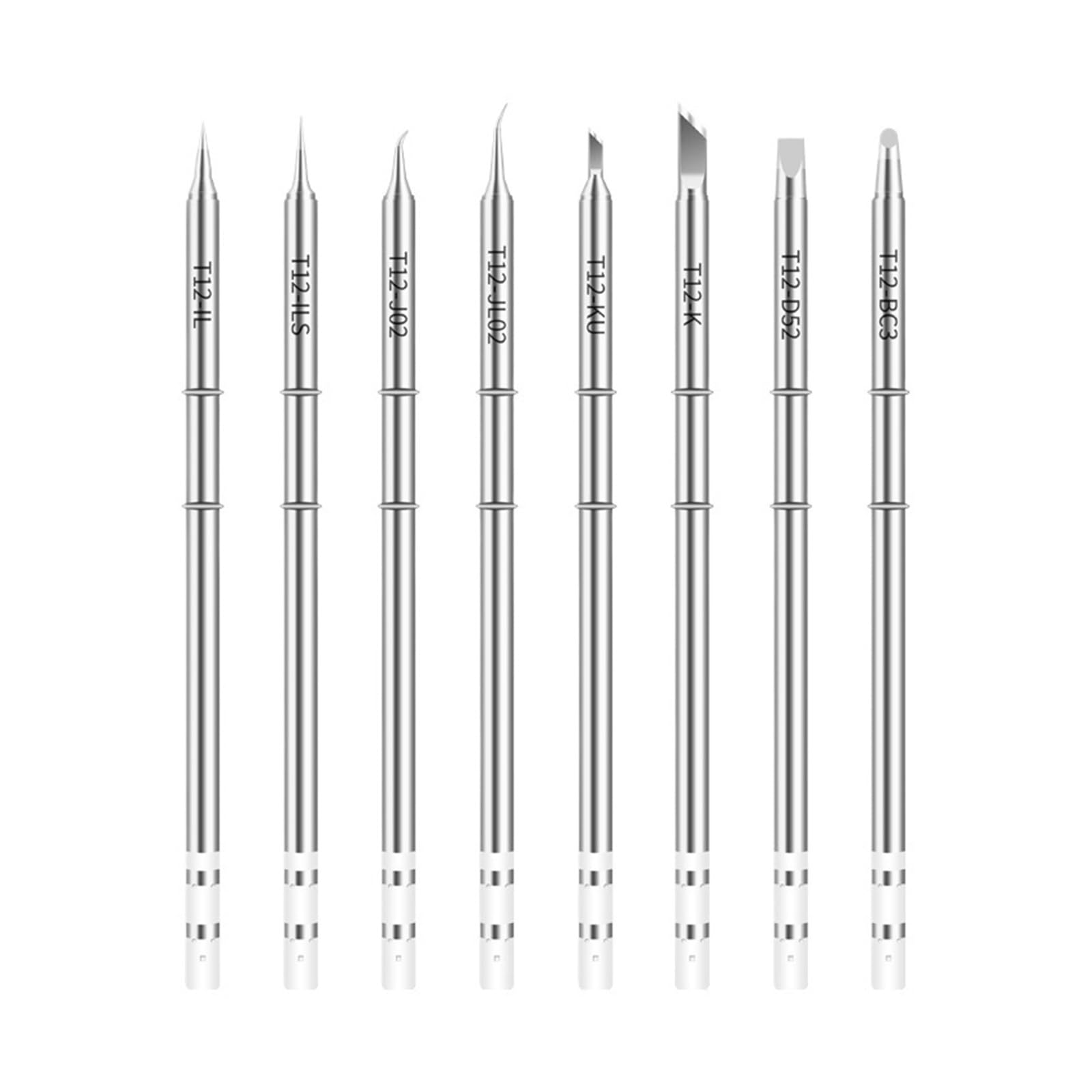 Punte per saldatore per strumenti di saldatura elettrica, compatibili con kit stazione FX951, set di punte di ricambio T12 per saldatura di precisione