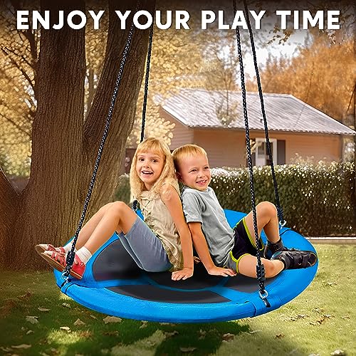 Turfee 40 Inch Saucer Tree Swing Set - 700Lb Weight Capacity, 900D Oxford Waterproof, With Hanging Straps Swings For Kids Playground Outdoor Activity Backyard Daily Exercise Fun thumb #6