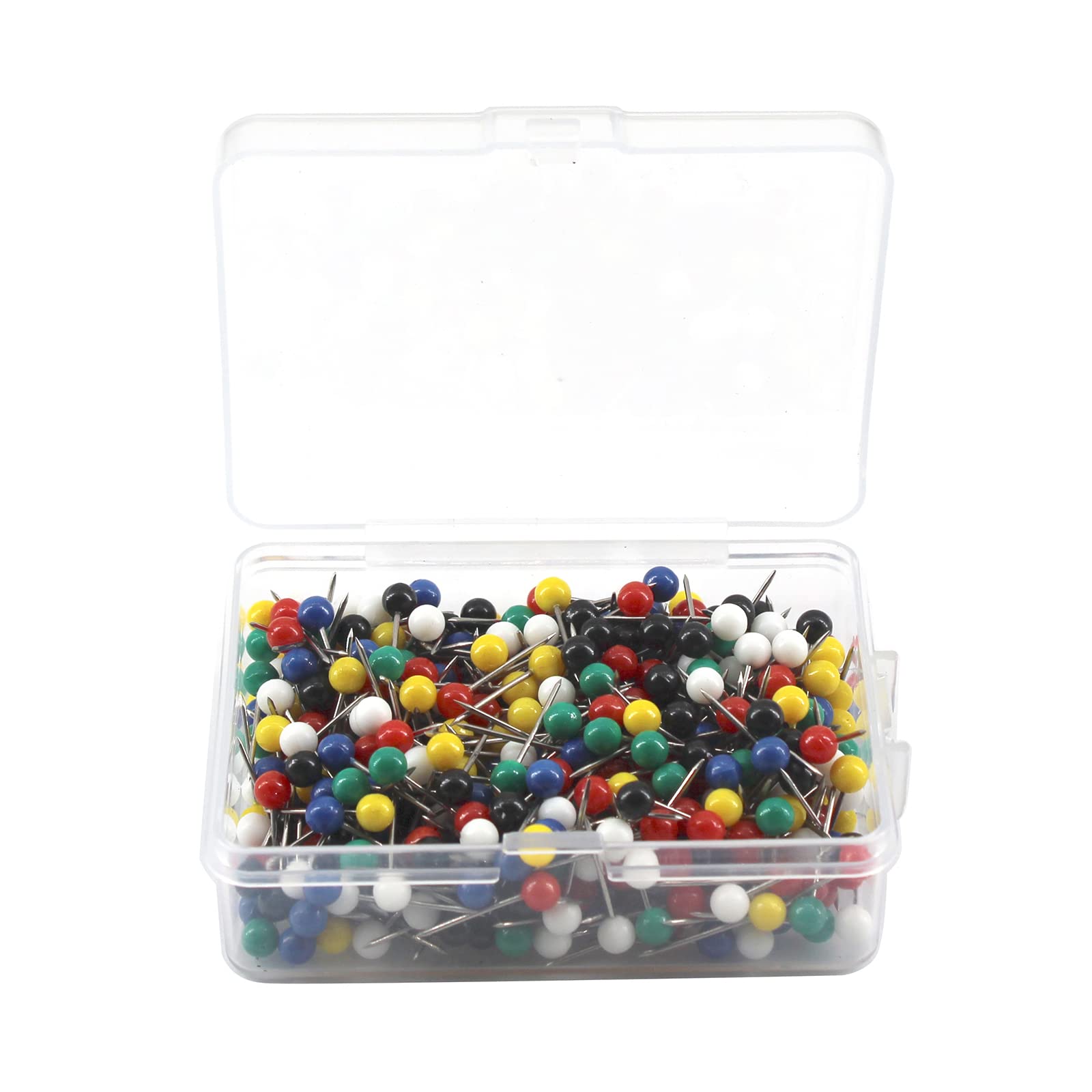 500Pcs Novelty Cute Push Pin World Travel Map Pinboard Round Head Thumb Map Tacks Push Pins Small Size Colorful School Office Supplies