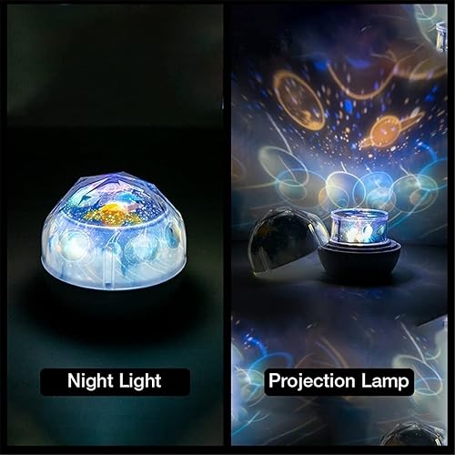 Miniatura 3 de Cielo estrellado Luz nocturna Planeta Proyector mágico Universo Tierra Lámpara LED Colorido Girar Estrella Intermitente Niños Bebé