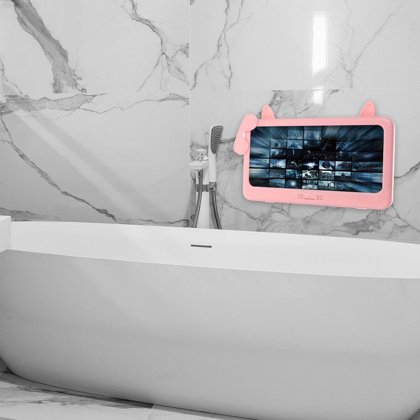 3 Pezzi Supporto Telefono da Parete per Bagno e Doccia Custodia Touch Screen Sensibile Rotazione Facile Adatta Smartphone Principali Protezione Affidabile per Uso in Doccia e