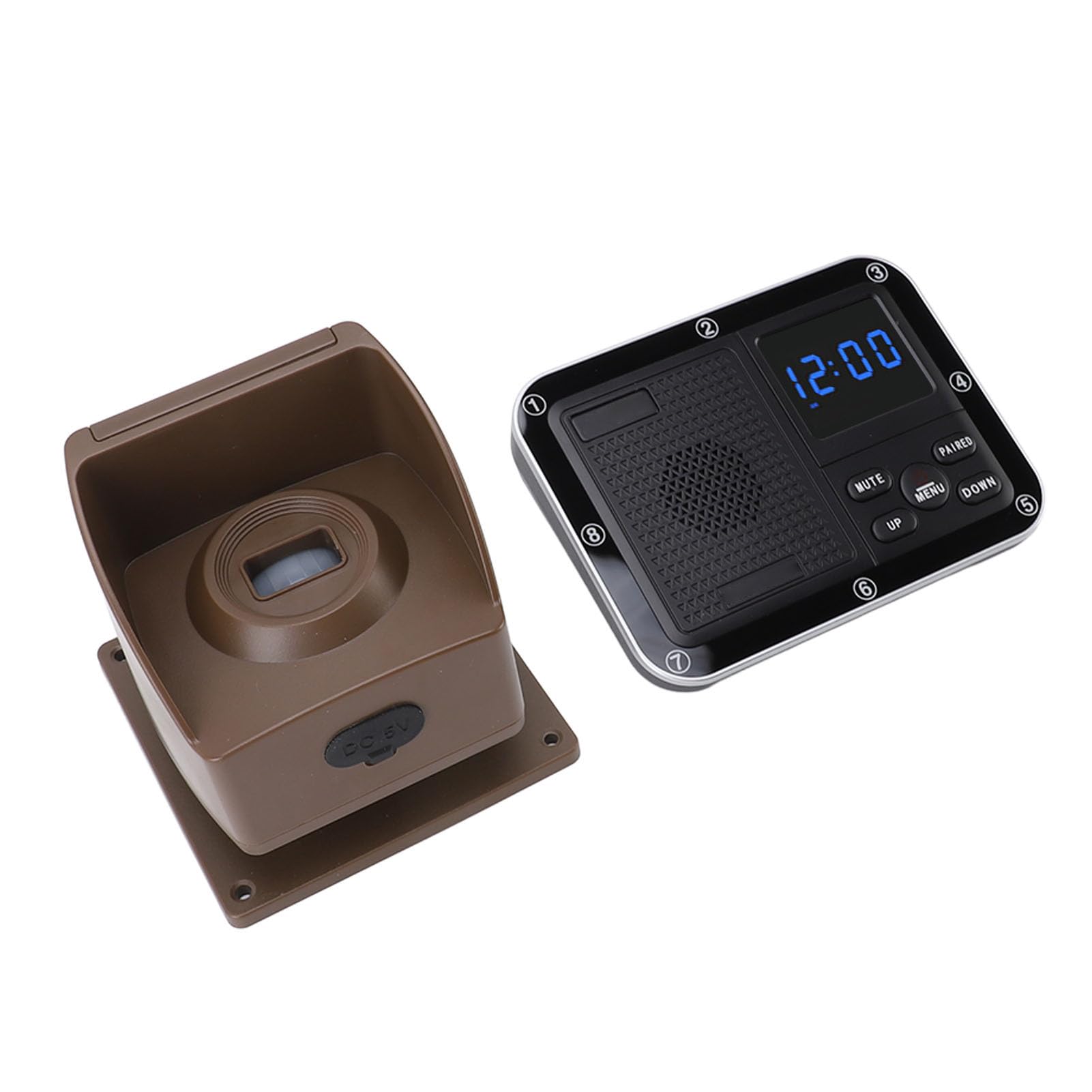 Alarma Solar para la Entrada, Detectores de Movimiento Impermeables de Largo Alcance para Uso Doméstico y Exterior, de Alarma Exterior con Energía Solar