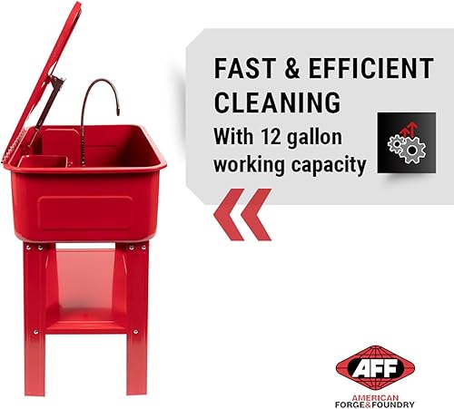 Miniatura 2 de AFF Lavadora de piezas automotrices con bomba eléctrica con cesta de piezas, capacidad de 20 galones, 30 pulgadas de largo x 20-12 pulgadas de ancho