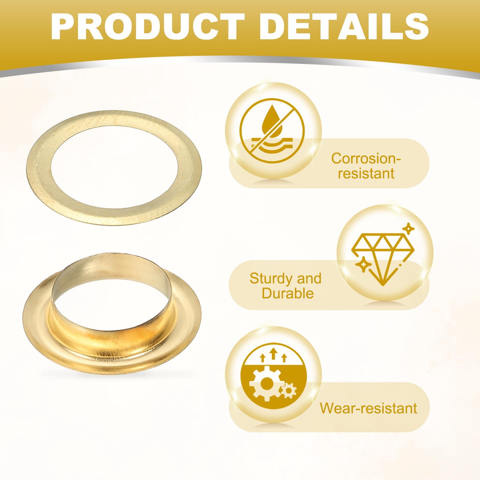 PATIKIL 10mm/3/8" Metal Eyelets - Image 3