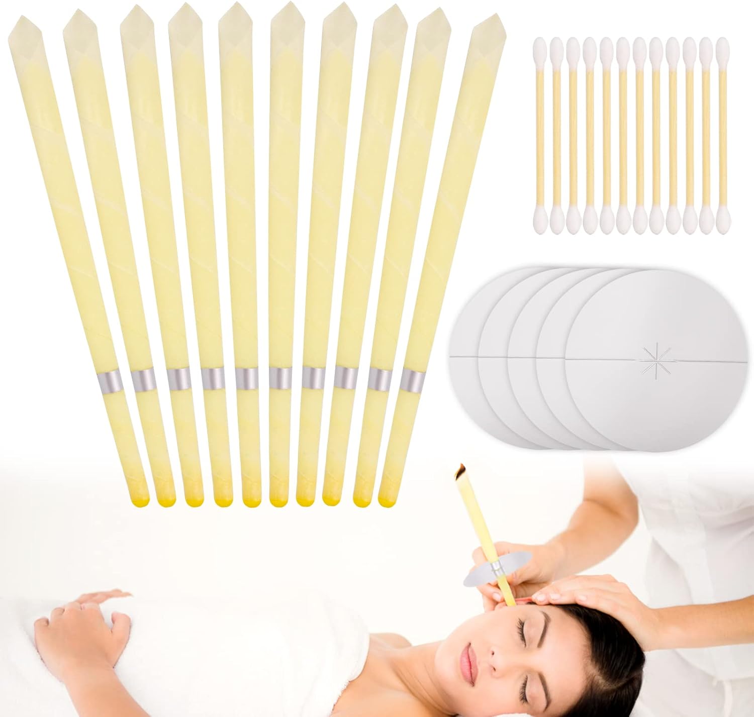Ear Candles Ear Wax Removers Ear Cleaners 10Pcs HandCrafted Candles
