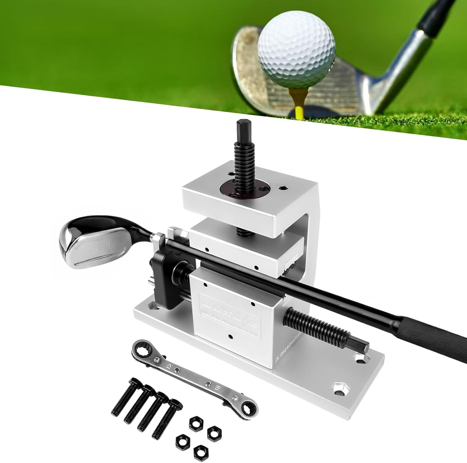 Golf Clubhead Removal Tool, Golf Shaft Puller and Head Separator, Golf Club Vise Clamp, CNC Aluminum Alloy Club Repair Tool