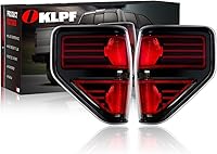 OKLPF Red Smoked Tail Lights for 2009-2014 Ford F-150 - Driver & Passenger Side Pair, Plug & Play Replacement, Premium Durability