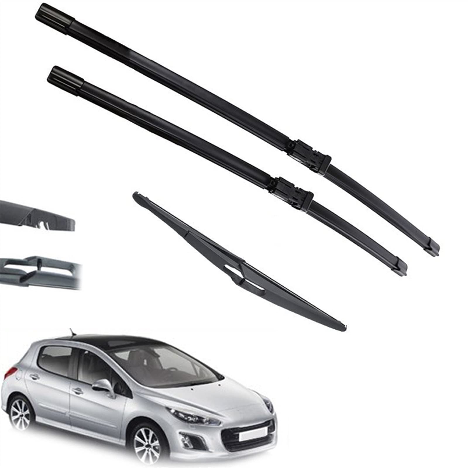 30 "26" 12 "Car Window Anteriore Posteriore Tergicristallo Spazzole Set per P&eugeot 308 T7 Hatchback 2007 2008 2009 2010 2011 2012 2013