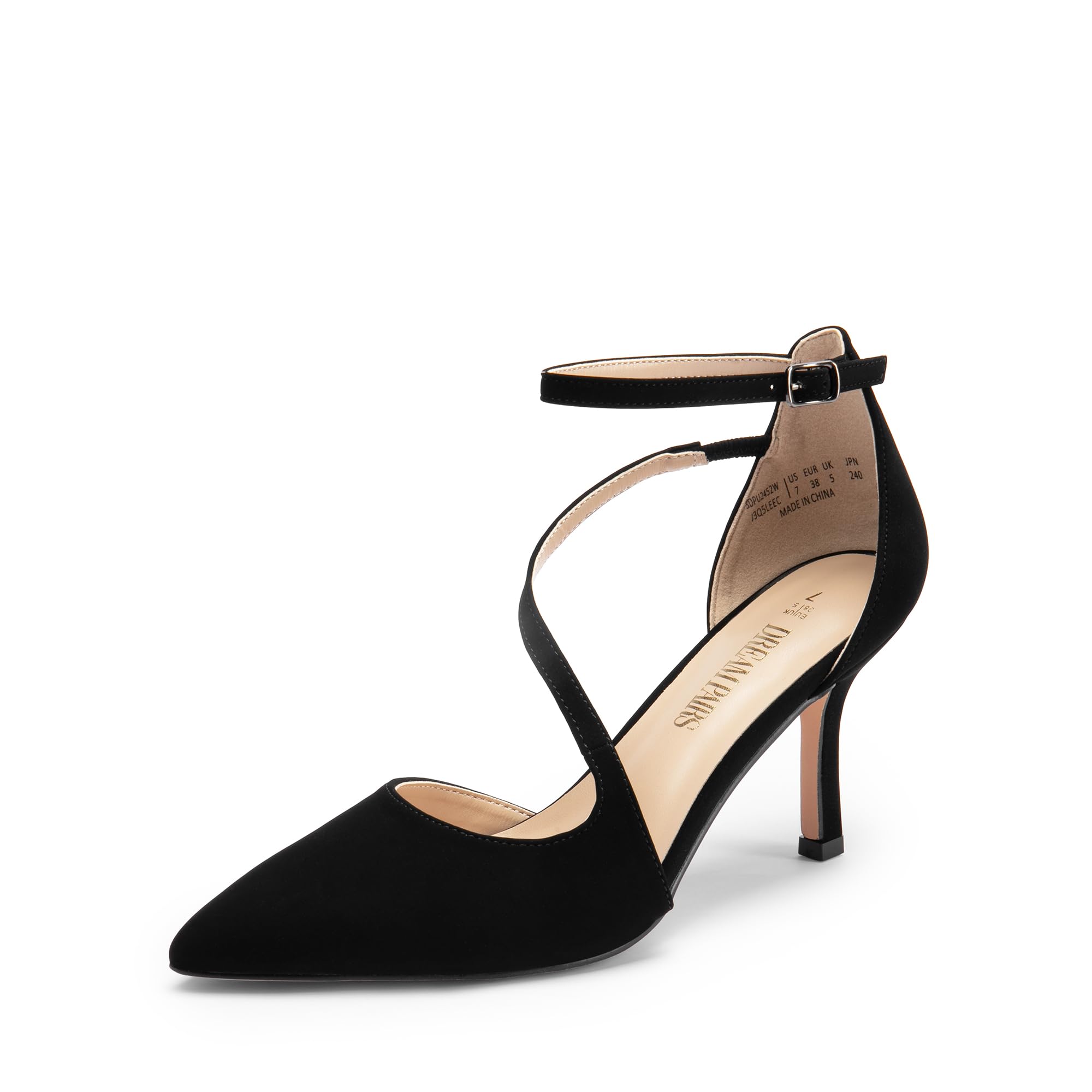 Dream Pairswomens High Heels Strappy Pumps Closed Pointed Toe