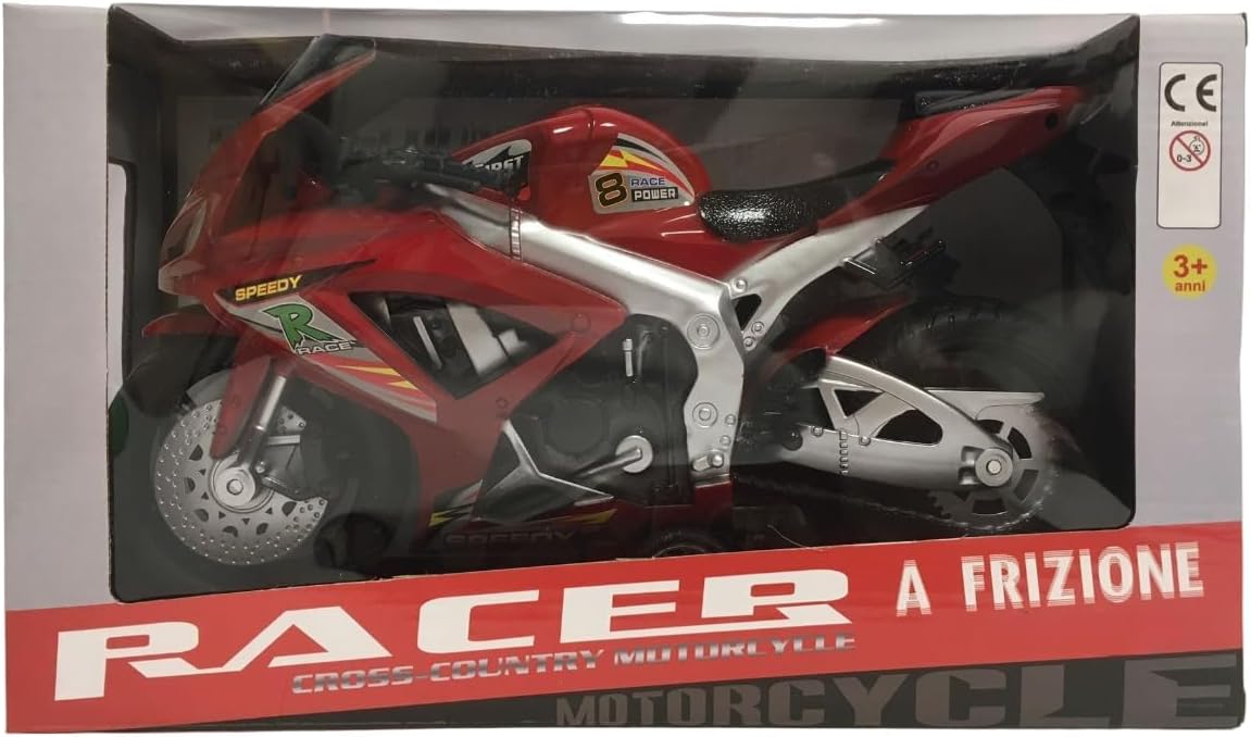 Generico Maxi Motorcycle Toy for Children Large Motorcycle with Clutch Toy 34 cm Motor Bike Racing Super Racing Motorcycle Maxi Street Motorcycle Sports, Assorted Colours