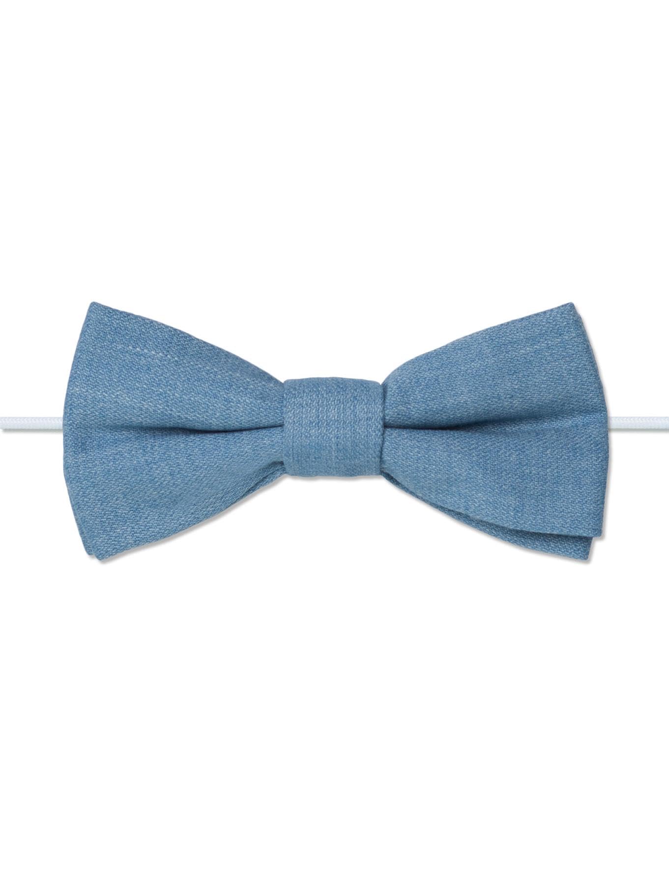 Roco Boys Dusky Blue Plain Blue Elasticated Dickie Bow