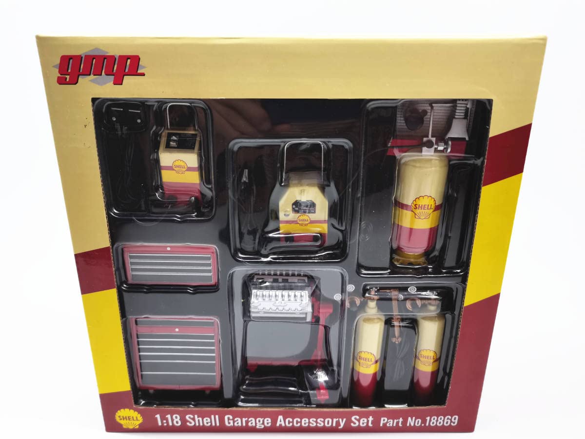 Amazon | GMP 1/18 Shell Garage Accessory Set | ミニカー・ダイ