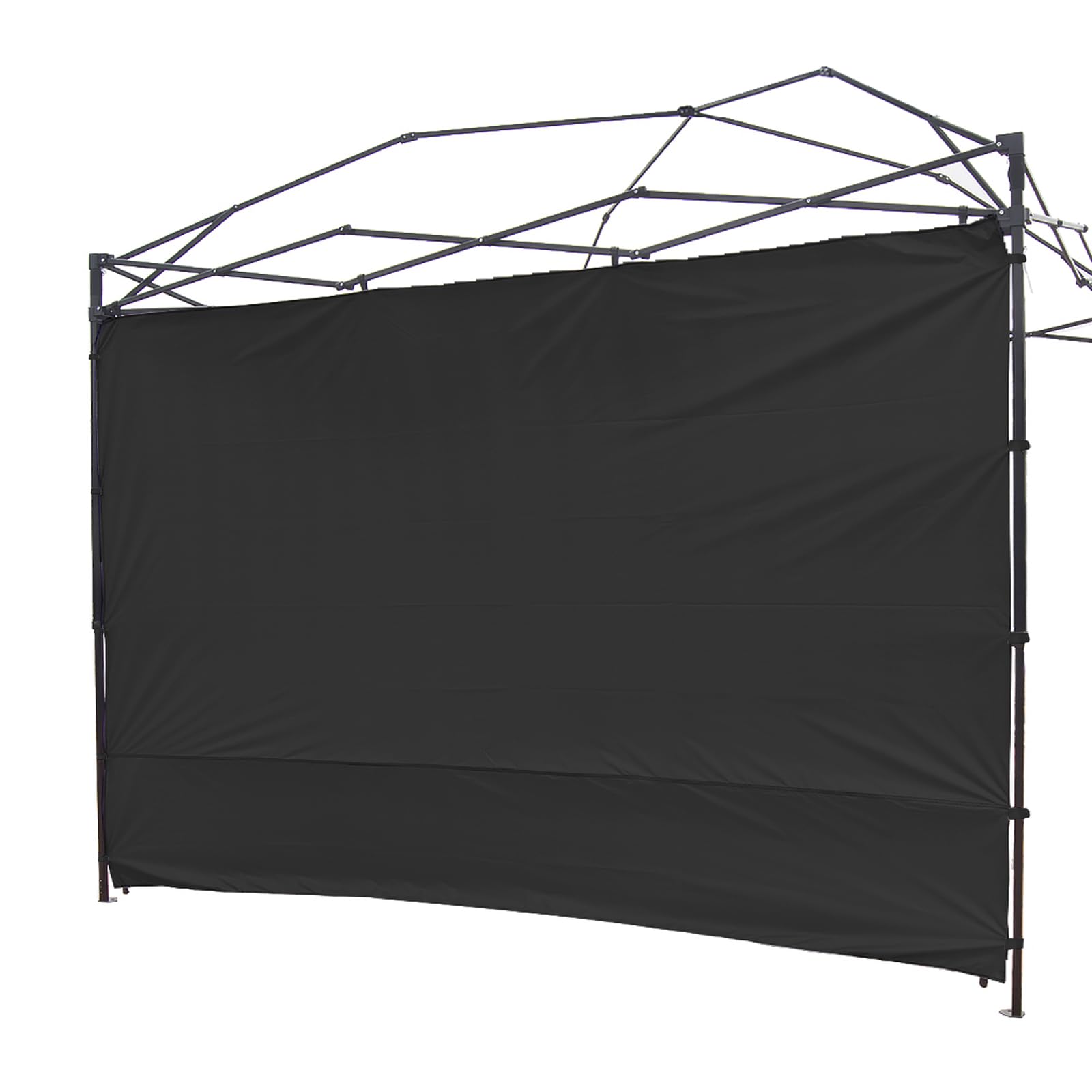 Canopy Sunwall Sidewall Gazebos Tent Waterproof for 10x10ft Pop up Straight Leg Outdoor 1 Pcs New Black Only-image-37
