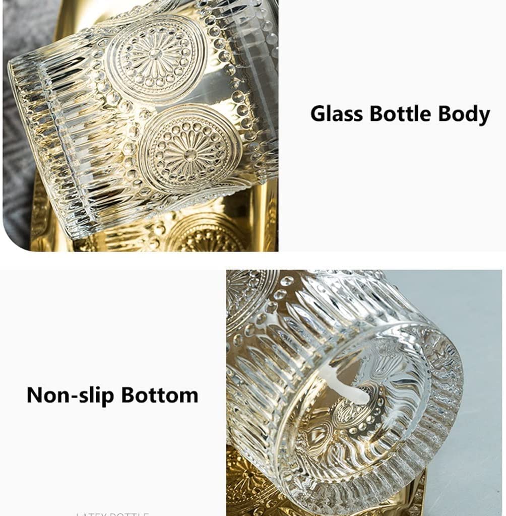 Set da Bagno Set Accessori Bagno Dispenser Di Sapone In Vetro Trasparente Da 200 Ml / 6,8 Once Set Di Accessori Per Il Bagno Dispenser Di Lozioni Per La Cucina Del Bagno Set Bagno Accessori ( Size : 3