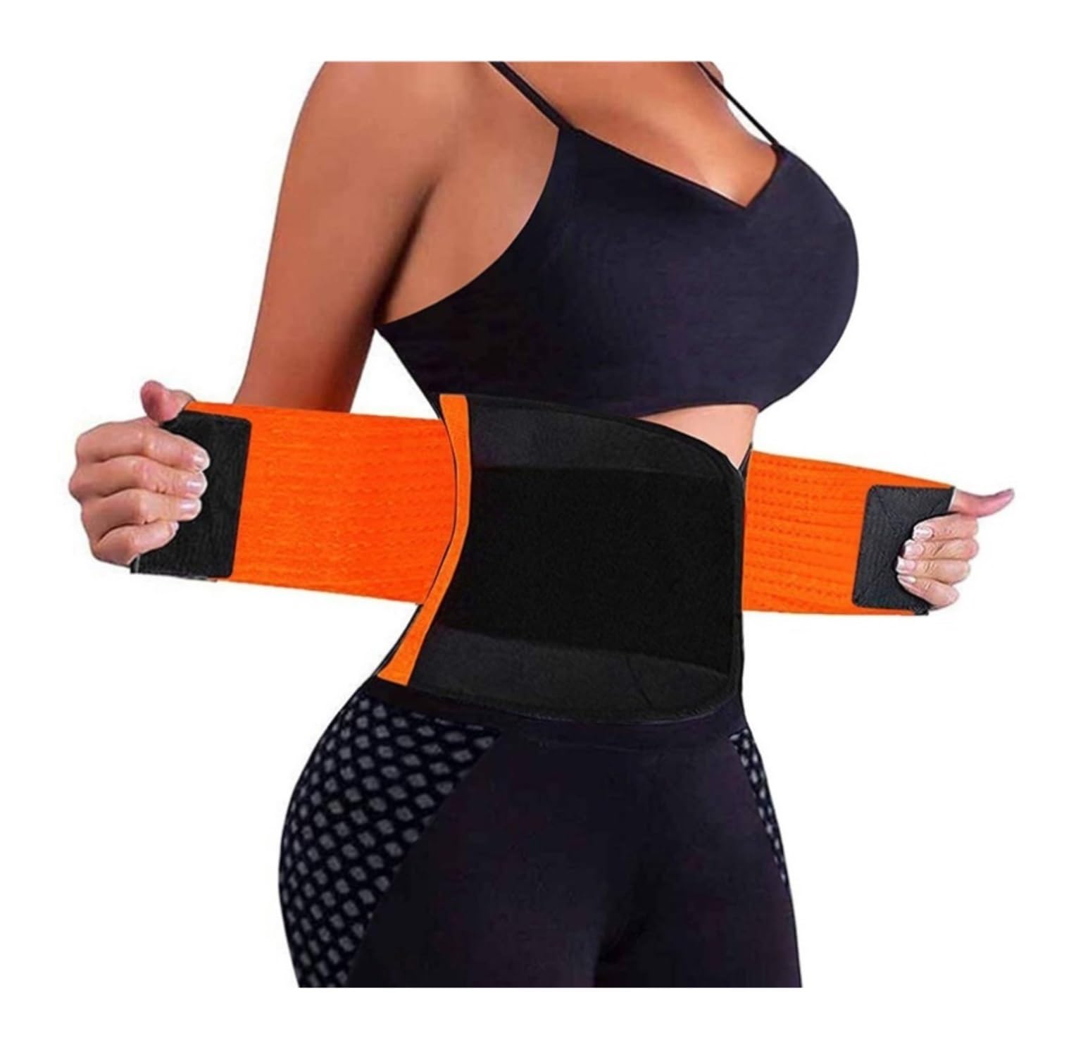 Faja Moldeadora para el Abdomen, Control Cincher Sauna Body Shaper Cintura Trainer Thermo Belt Faja Corset Tummy(Orange,XL)