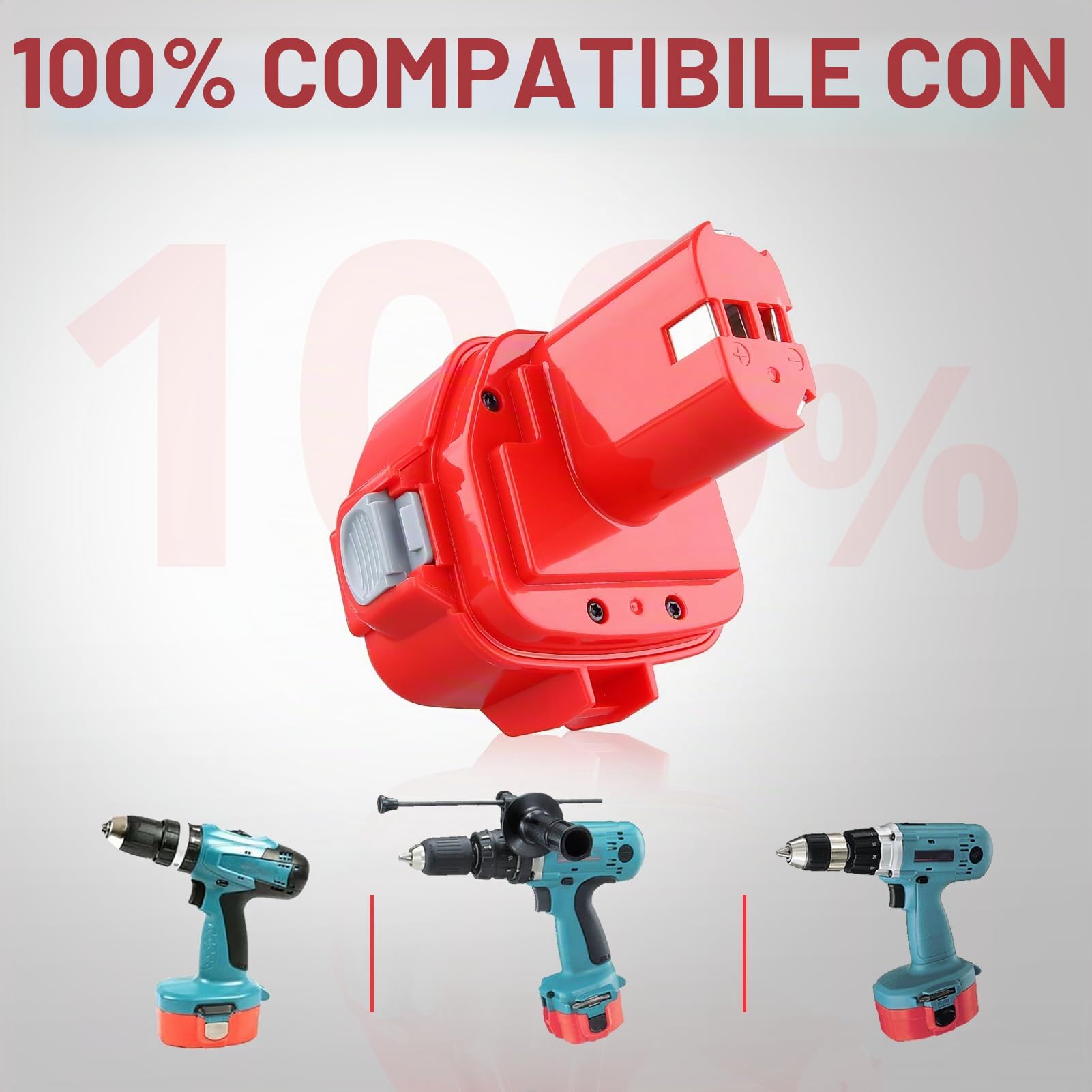 2 pezzi 4,8 Ah 12 V di ricambio per Makita 12 V batteria compatibile con PA12 1220 1222 1233 1234 1235 1235F NI-Mh