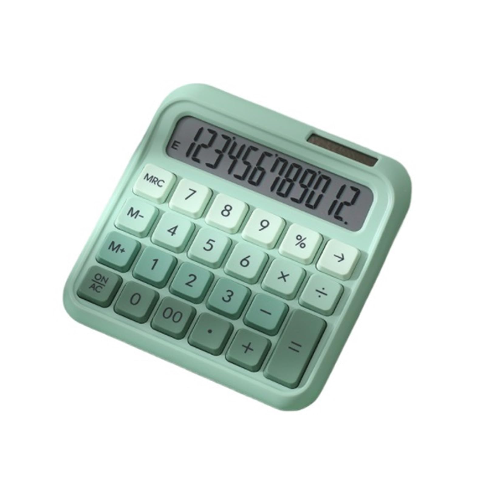 Calculatrice Calculatrice De Bureau À Énergie Solaire avec Écran LCD 12 Chiffres Adaptée Au Bureau Office(Grün)