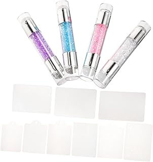 Beaupretty 4 Conjuntos De Carimbos De Unhas Ferramentas De Unhas Transparentes Ferramentas De Arte De Unhas Placas De Estampagem Para Ferramentas De Decoração De Unhas Ferramentas De Geléia