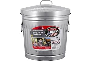Behrens Manufacturing 31-Gallon Galvanized Trash Can With Lid