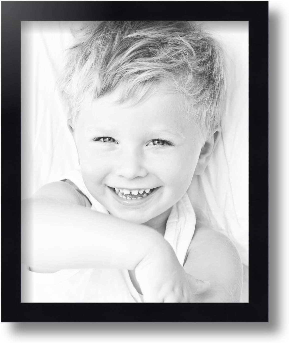 ArtToFrames 9x11 inch .75 Satin Black Stem - .5 Rabbet Wood Picture Frame, 2WOM10010-9x11