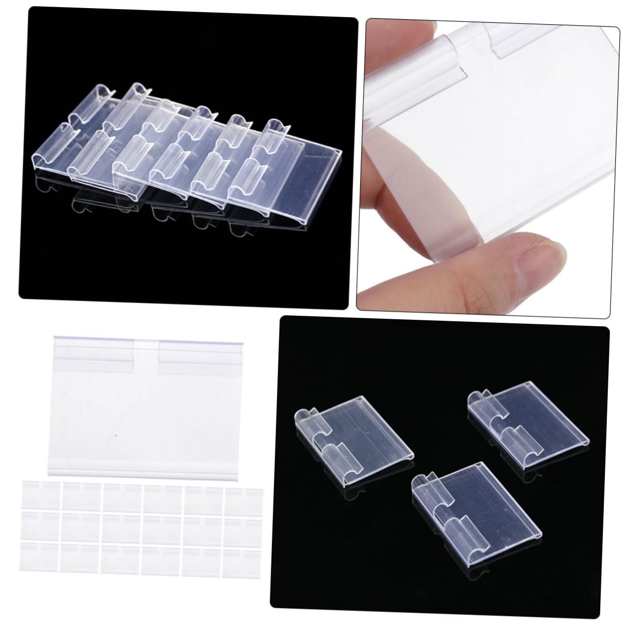 ARTIBETTER 4 Ensembles Ensemble De Cartes De Balises Pour L'affichage Porte-étiquettes Des Stands Support D'affichage Étiqueter Rester Porte-billets Pvc Transparent 50 Pièces * 4