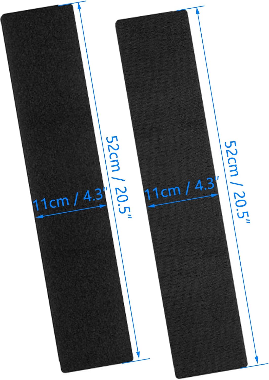 2 Pairs (4pcs) 20.5"x4.3" License Plate Holders Self Adhesive Frameless Weatherproof Resin Synthetic, Fit All Car Licenses