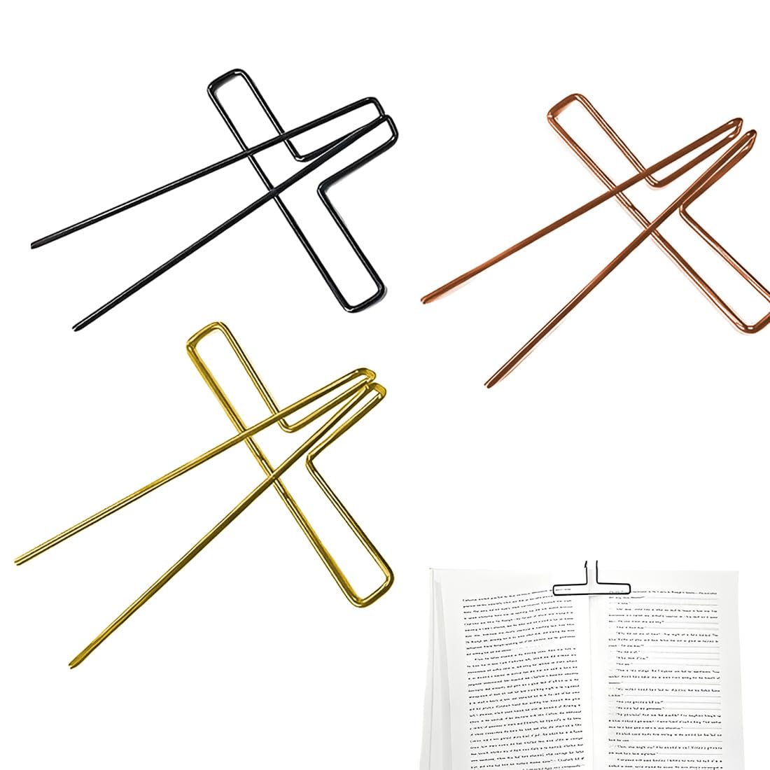 4 pezzi Clip per Libro Musicale Supporto per Spartiti Clip per Spartiti Accessori Kit Cartella dei Punteggi Clip per Musicali Nota Musica Score Clip per Spartiti per Pianoforte Libri Note