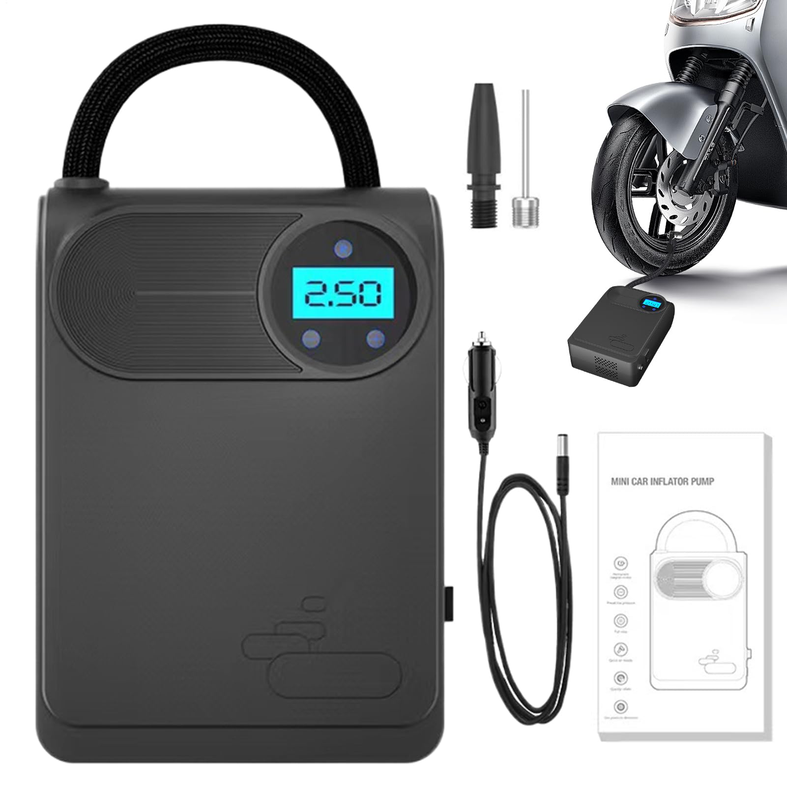 Gonfiatore Pneumatici Portatile Per Auto Strumento per Gonfiaggio Auto