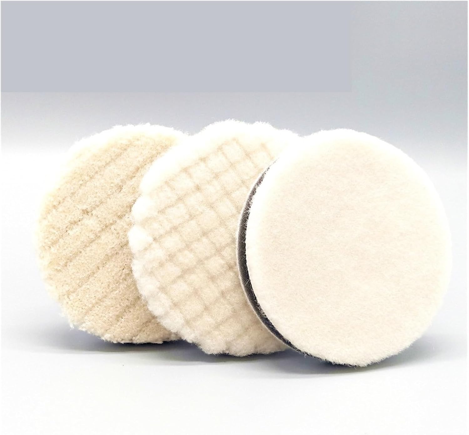 3 Inch Wool Polish Pad Automotive Polishing 80mm Detailing Pad for Car Polisher(No Cutting x 2PCS)