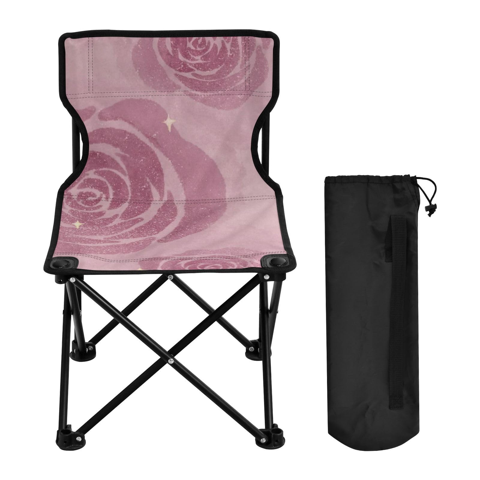 Silla plegable de campamento para mochilero, color rosa melocotón, sillas plegables ultraligeras con bolsa de transporte, silla de senderismo para viajes en interiores