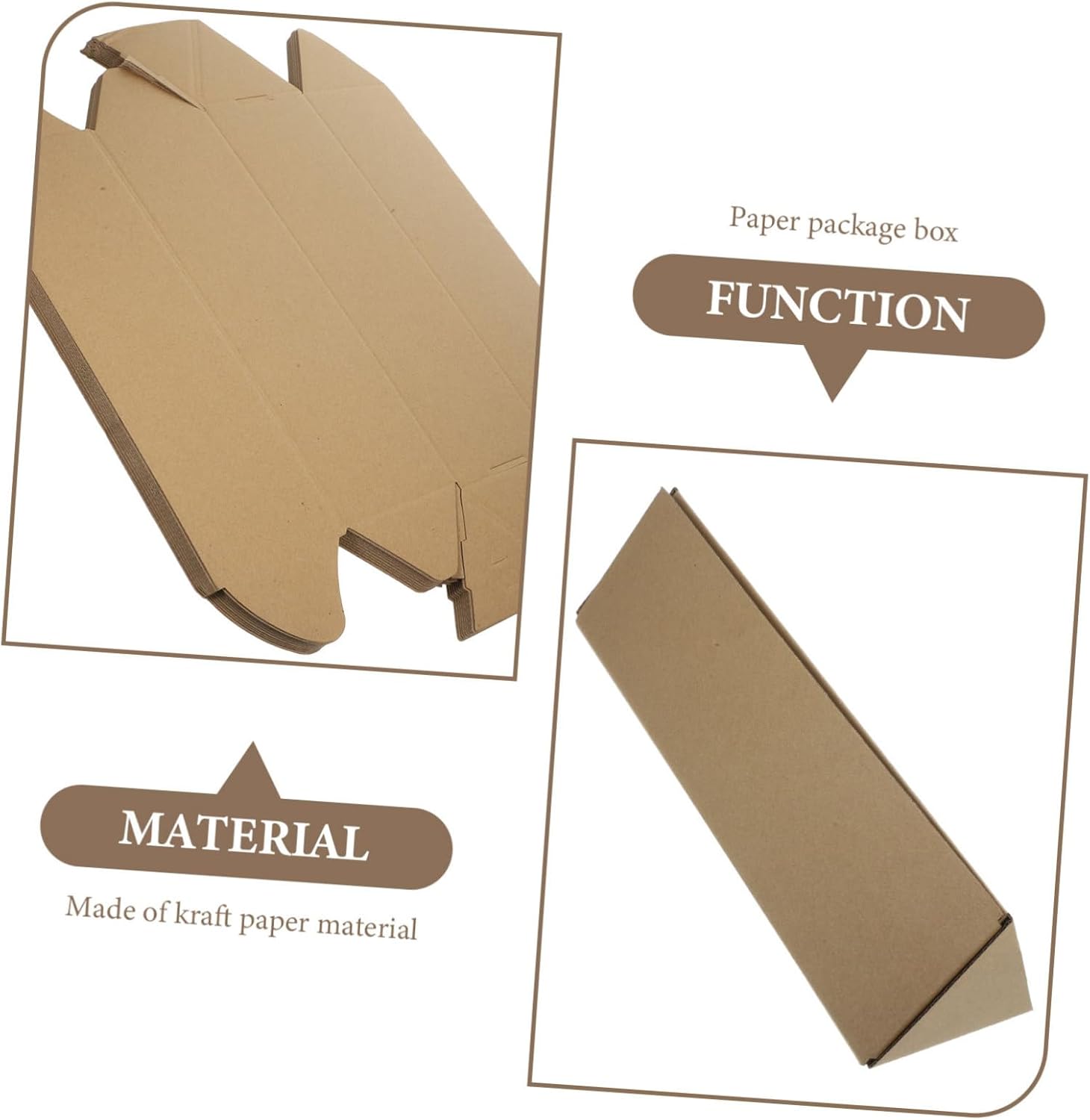 10pcs Triangle Shape Mailing Tube for Drawing Poster Storage Corrugated Cardboard Packaging Box Convenient Assembly for Shipping Moving Design