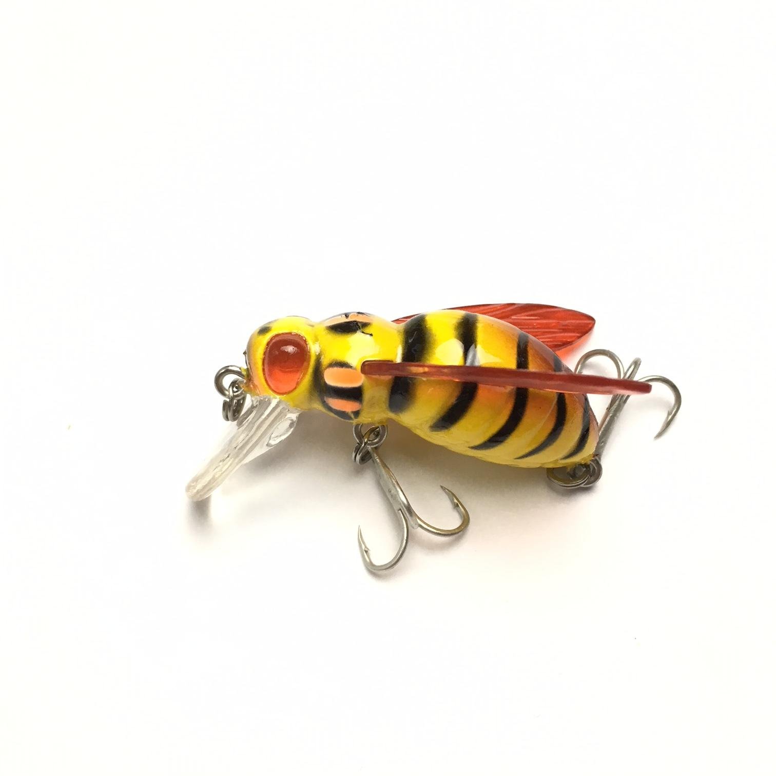 Amazon.co.jp: 小型 ハチルアー フローティング (蜂色) スズメバチ 虫