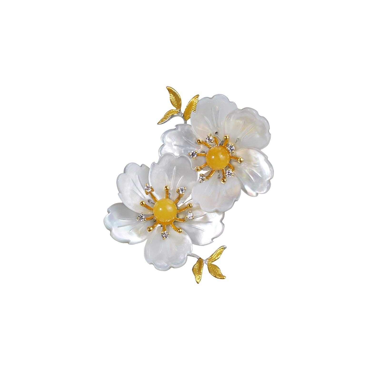 Broche Mujer Broche de flor de perla for mujer y niña, broche for chal, Pin de seguridad, ramillete de temperamento de alta gama, decoración de ropa, 1 pieza Broche de Moda