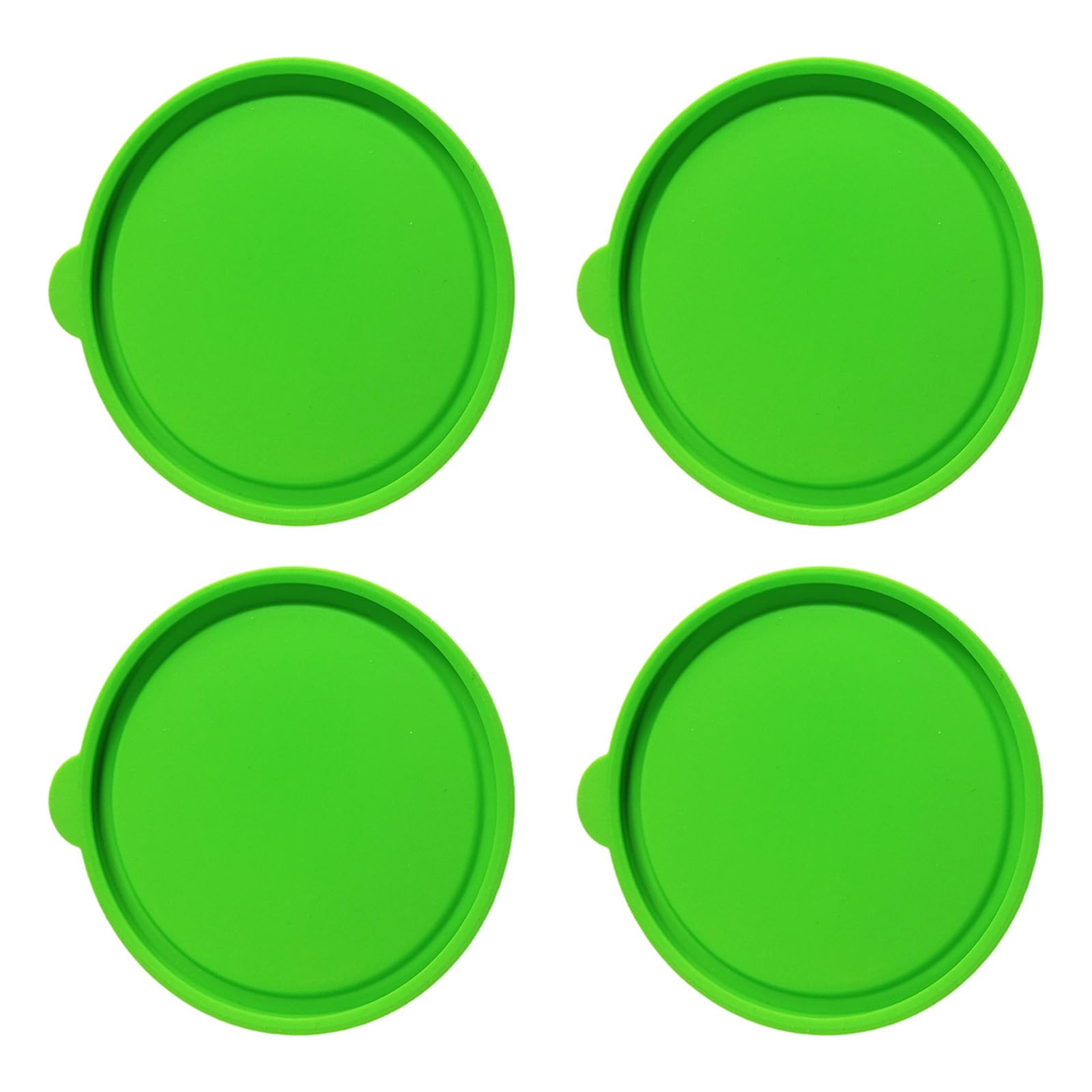 Jazuaiao Of 4 Silicone Jar Lids Leakproof for Glass Canning Jars Food Storage Replacement Silicone Custard Cup Lid Cover