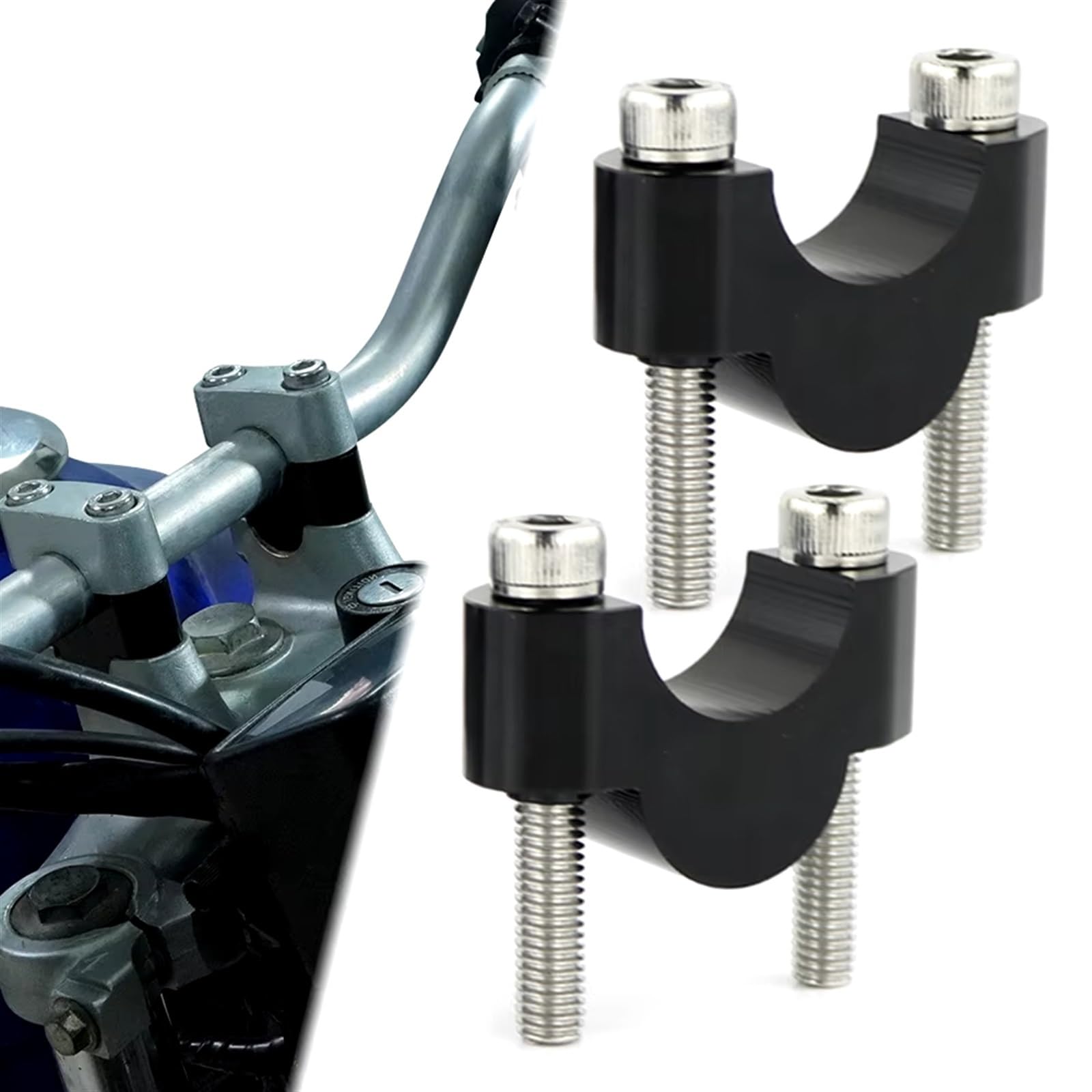 Riser Manubrio Per Royal Enfield Himalayan 450 2024-2025 – In Alluminio CNC, Alza 27 Mm, Per Maggior Comfort