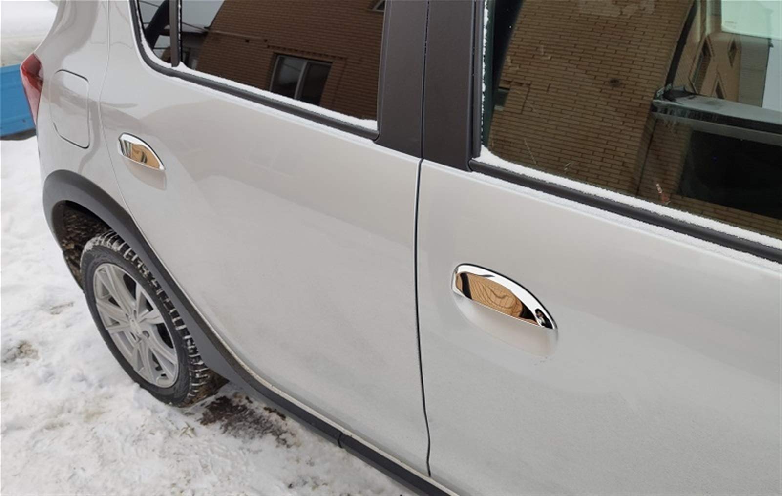 4 szt. Chromowana osłona klamki drzwi Auto, dla Renault, Symbol III Duster 2012-2019 Tapicerka samochodu osłona zewnętrznej klamki drzwi samochodu
