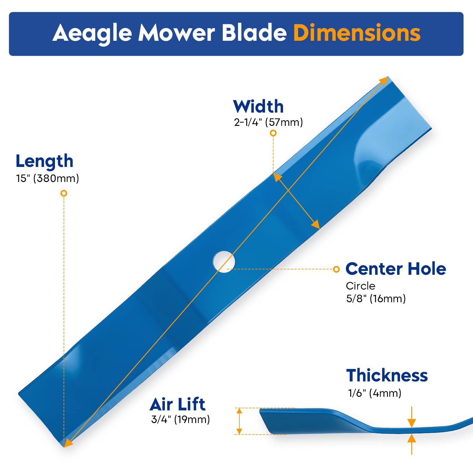 Amazon.com : Aeagle 04769800 High Lift Blades for Ariens Gravely