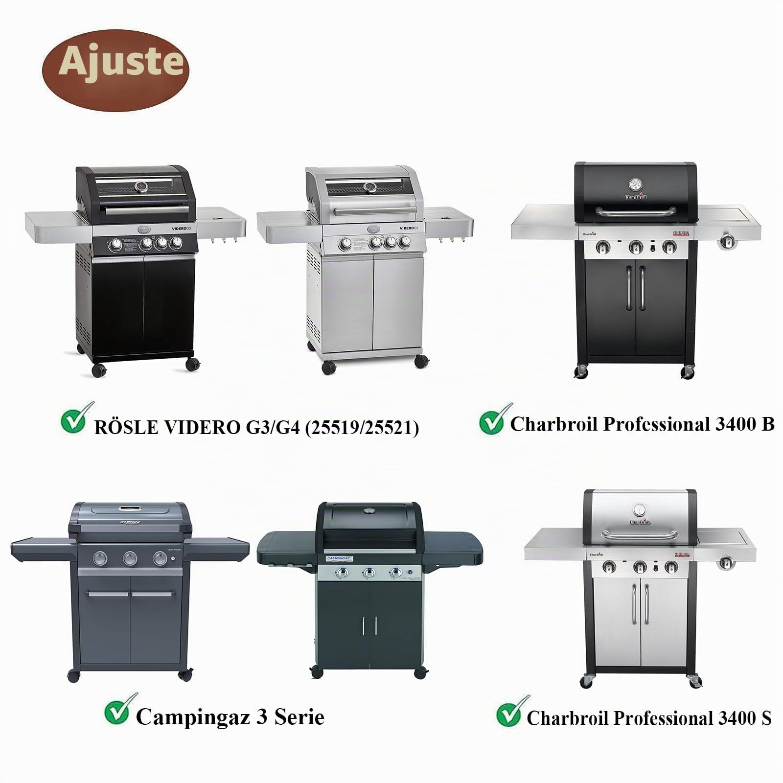 GFTIME 7638 - Parrilla y Placa Calefactora de Gas para Weber Spirit I II E310 E320 E330 S310 S320 S330 S320 S330 Series 2 piezas