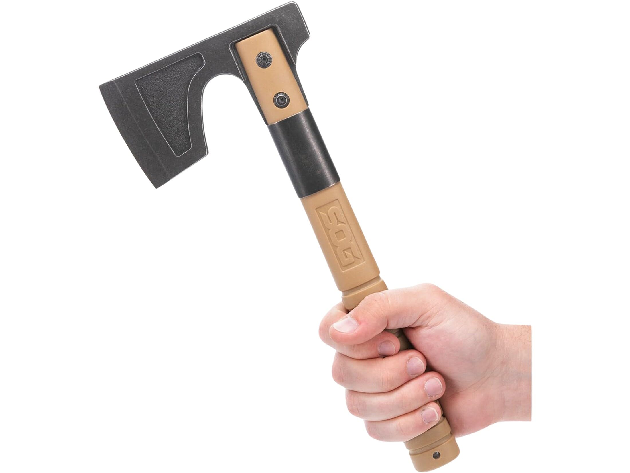 SOG CAMP AXE – BLK, FDE HANDLE