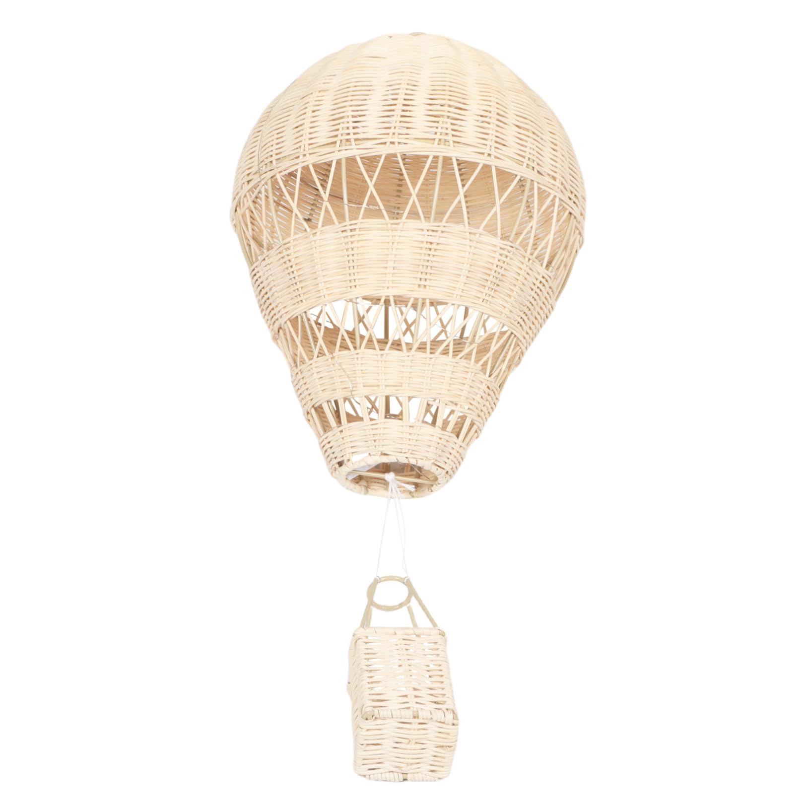 ABOOFAN Geflochtener Rattan Heißluftballon Handgefertigt Mit Lichterkette Für Kinderzimmer Deko Hängend Fotorequisite