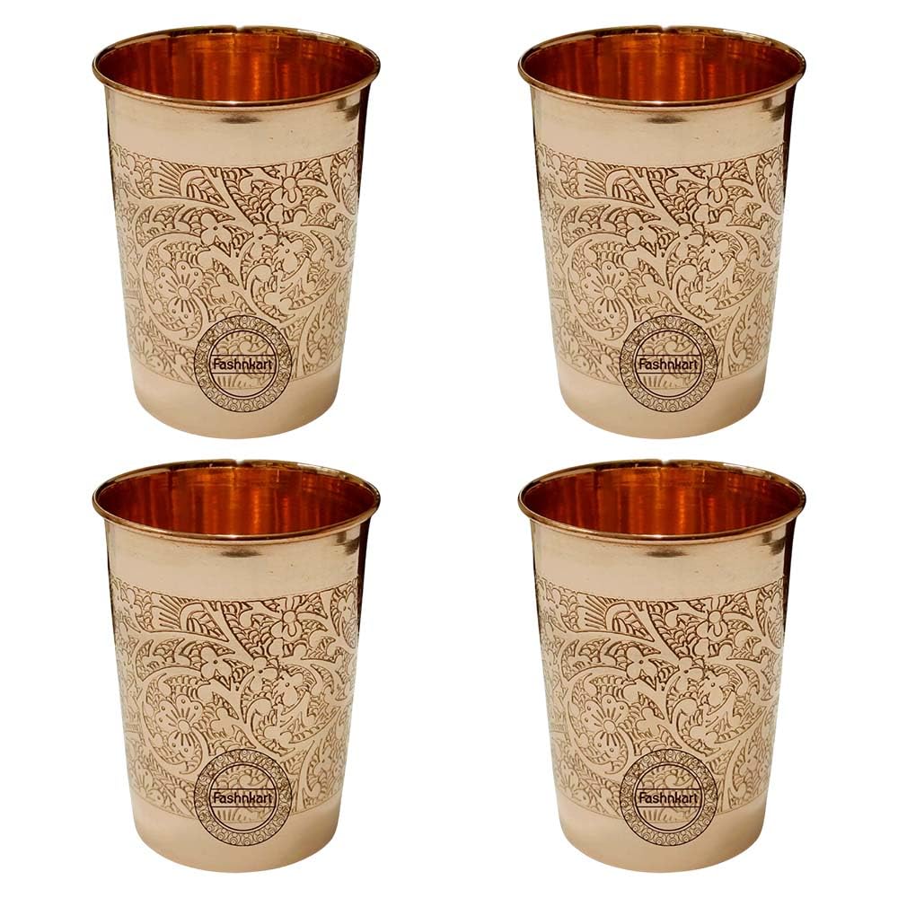 Verres en cuivre pur pour eau potable et bien-être ayurvédique 300ml