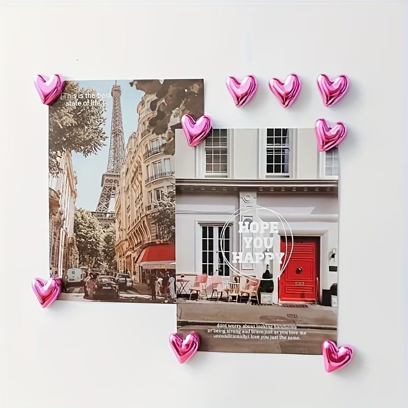 Set de 10 Imanes de Refrigerador en Forma de Corazón miniatura 3