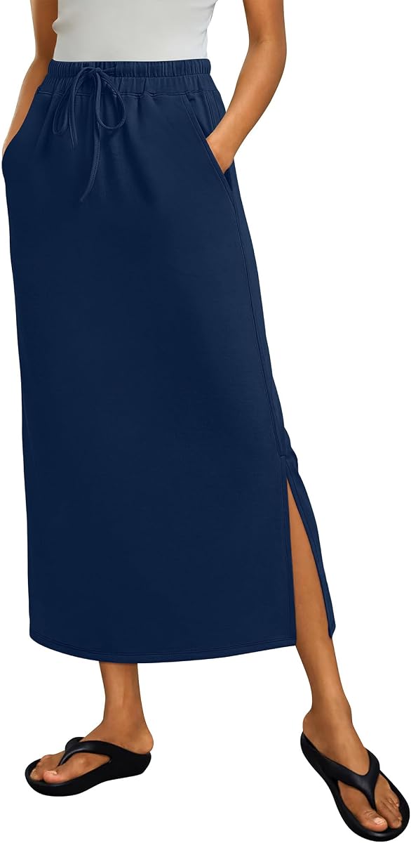 ANRABESS Casual Maxi Skirts for Women, High Waist, Summer, Drawstring, Ideal for Daily Wear, Office & Weekend Outings 2026
